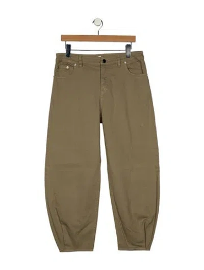 Pre-owned Tibi Mid-rise Straight Leg Jeans In Neutral