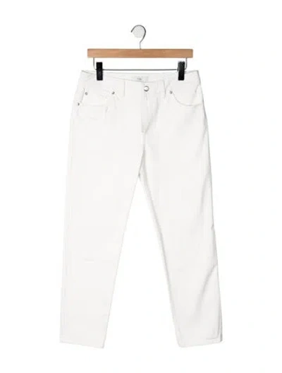 Pre-owned Tibi Mid-rise Straight Leg Jeans In Neutrals