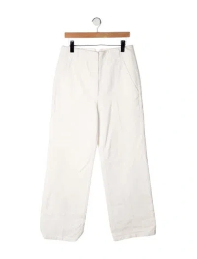 Pre-owned Tibi Mid-rise Straight Leg Jeans In Neutrals