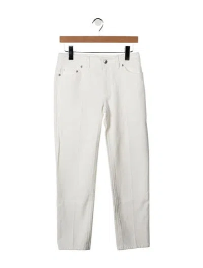 Pre-owned Tibi Mid-rise Straight Leg Jeans W/ Tags In White