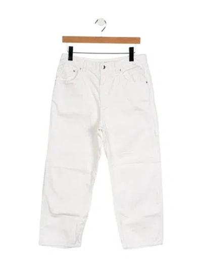 Pre-owned Tibi Mid-rise Straight Leg Jeans In White