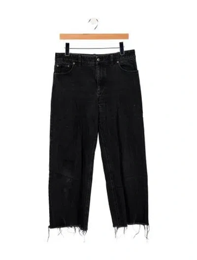 Pre-owned Tibi Mid-rise Wide Leg Jeans In Black