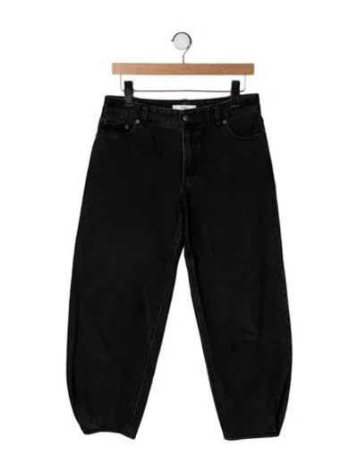 Pre-owned Tibi Mid-rise Wide Leg Jeans In Black