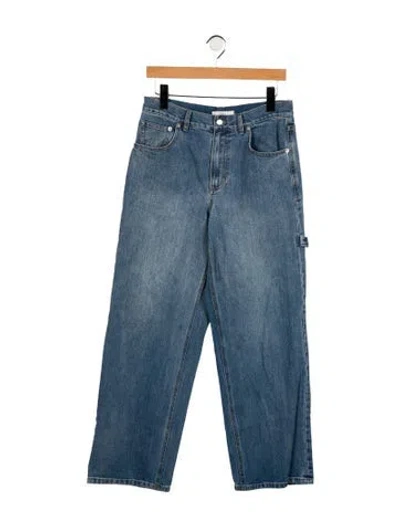 Pre-owned Tibi Mid-rise Wide Leg Jeans In Blue