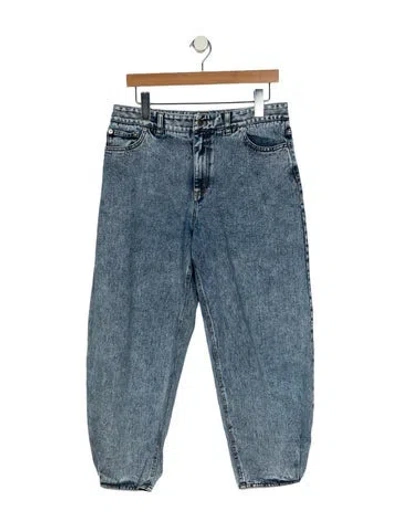 Pre-owned Tibi Mid-rise Wide Leg Jeans In Blue