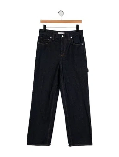 Pre-owned Tibi Mid-rise Wide Leg Jeans In Blue