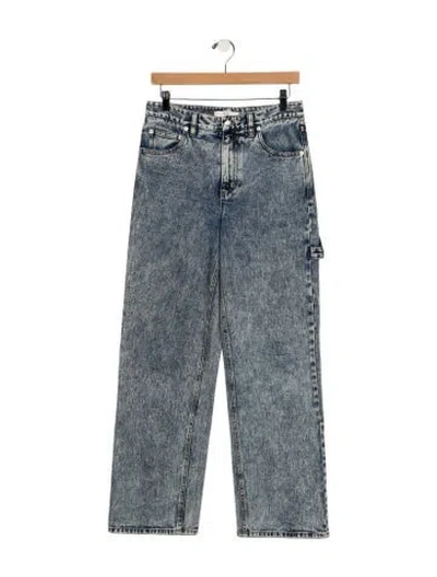 Pre-owned Tibi Mid-rise Wide Leg Jeans In Blue