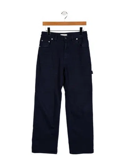 Pre-owned Tibi Mid-rise Wide Leg Jeans In Blue