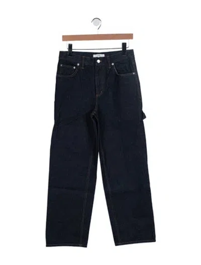 Pre-owned Tibi Mid-rise Wide Leg Jeans In Blue