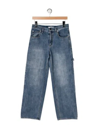 Pre-owned Tibi Mid-rise Wide Leg Jeans In Blue