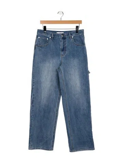 Pre-owned Tibi Mid-rise Wide Leg Jeans In Blue
