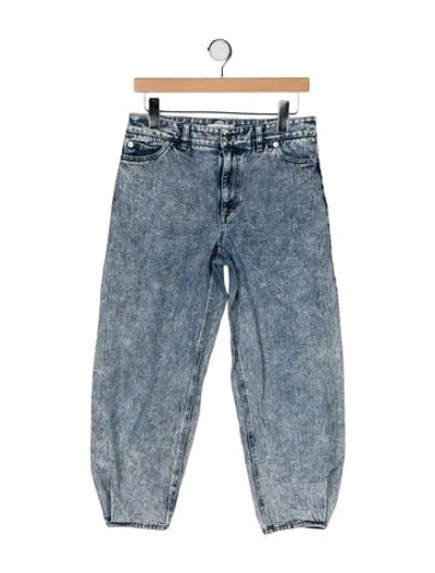 Pre-owned Tibi Mid-rise Wide Leg Jeans In Blue