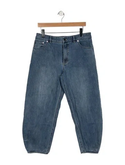 Pre-owned Tibi Mid-rise Wide Leg Jeans In Blue