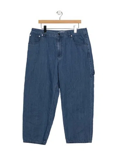 Pre-owned Tibi Mid-rise Wide Leg Jeans In Blue