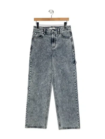 Pre-owned Tibi Mid-rise Wide Leg Jeans In Blue