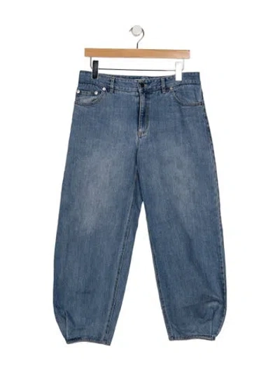 Pre-owned Tibi Mid-rise Wide Leg Jeans In Blue