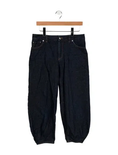 Pre-owned Tibi Mid-rise Wide Leg Jeans In Blue