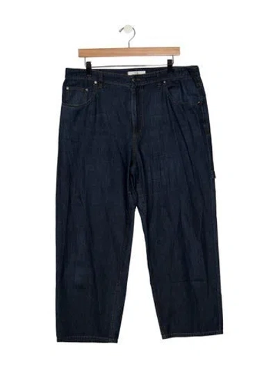 Pre-owned Tibi Mid-rise Wide Leg Jeans In Blue