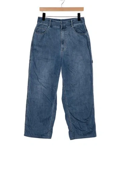 Pre-owned Tibi Mid-rise Wide Leg Jeans In Blue