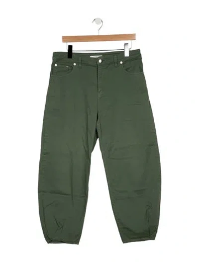 Pre-owned Tibi Mid-rise Wide Leg Jeans In Green