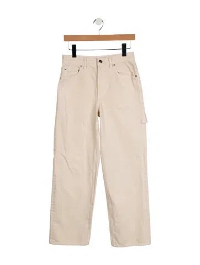 Pre-owned Tibi Mid-rise Wide Leg Jeans In Neutral