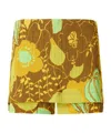 Tibi Kamara Printed Crepon Skort In Brown