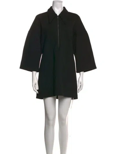 Pre-owned Tibi Mini Dress In Black
