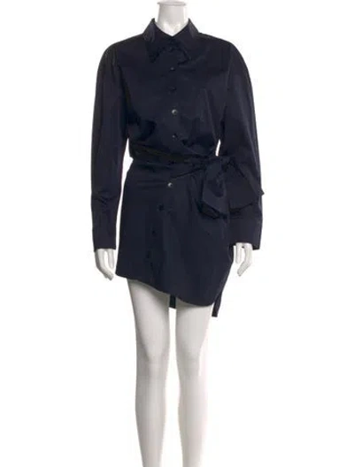 Pre-owned Tibi Mini Dress In Blue