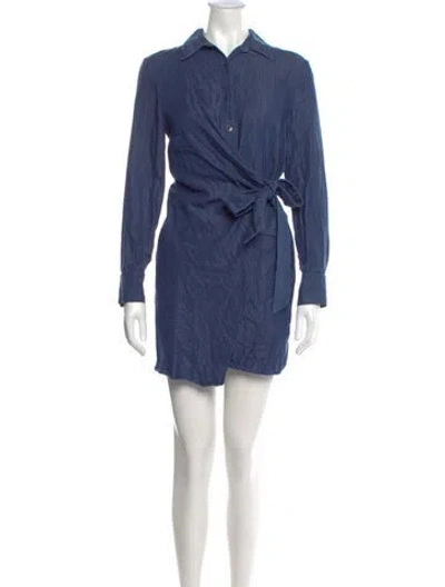 Pre-owned Tibi Mini Dress In Blue