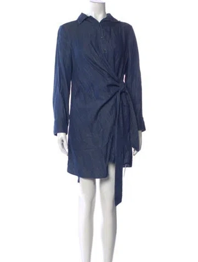 Pre-owned Tibi Mini Dress In Blue