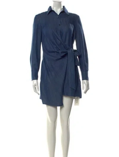 Pre-owned Tibi Mini Dress In Blue