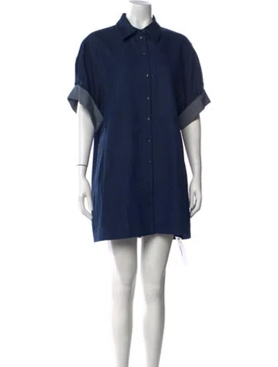 Pre-owned Tibi Mini Dress In Blue