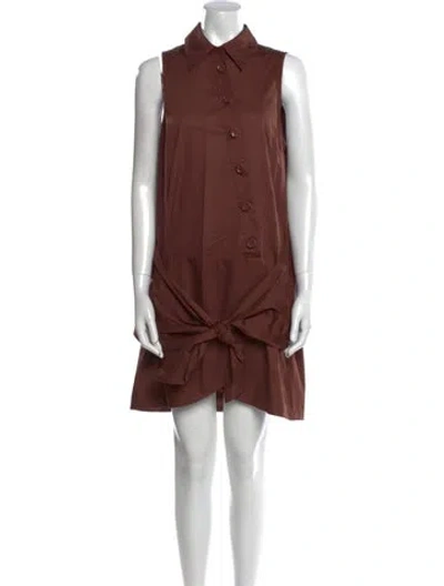 Pre-owned Tibi Mini Dress In Brown