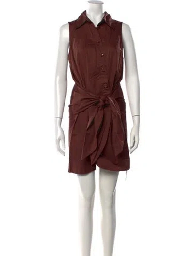 Pre-owned Tibi Mini Dress In Brown