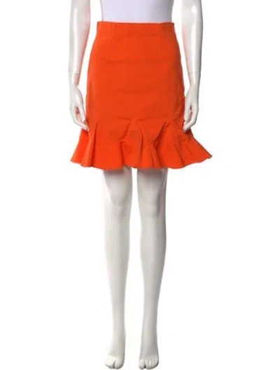 Pre-owned Tibi Mini Skirt In Orange