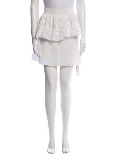Pre-owned Tibi Mini Skirt In White