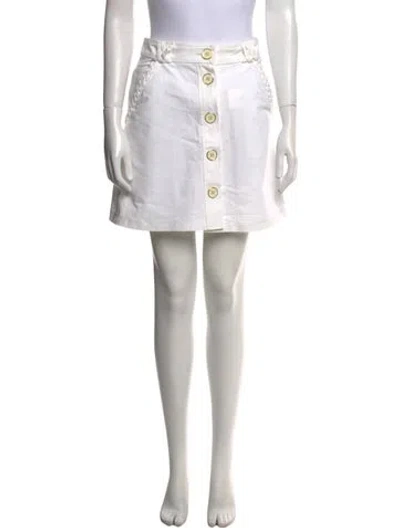 Pre-owned Tibi Mini Skirt In White