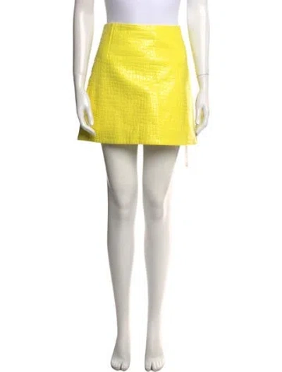 Pre-owned Tibi Mini Skirt In Yellow