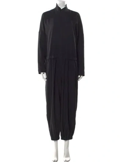 Pre-owned Tibi Mock Neck Jumpsuit In Black