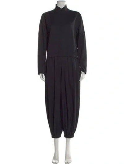 Pre-owned Tibi Mock Neck Jumpsuit In Black