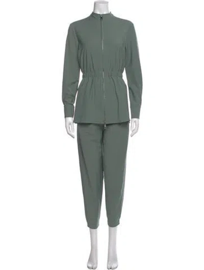 Pre-owned Tibi Mock Neck Jumpsuit In Green