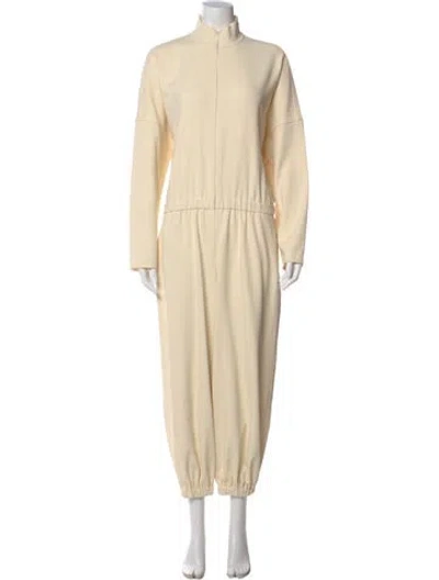 Pre-owned Tibi Mock Neck Jumpsuit In Neutral