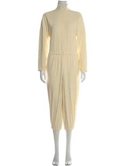 Pre-owned Tibi Mock Neck Jumpsuit In Neutrals