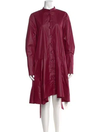 Pre-owned Tibi Mock Neck Knee-length Dress In Red