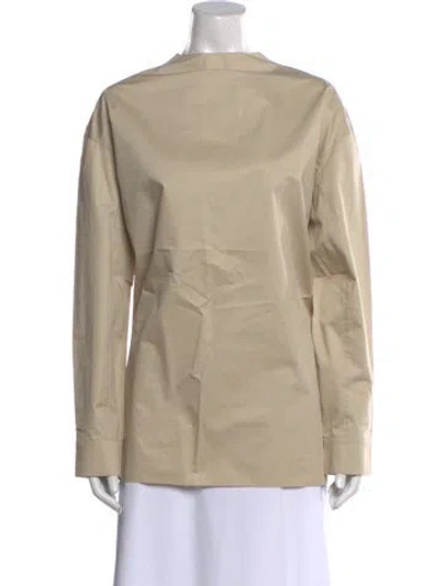 Pre-owned Tibi Mock Neck Long Sleeve Blouse W/ Tags In Multi