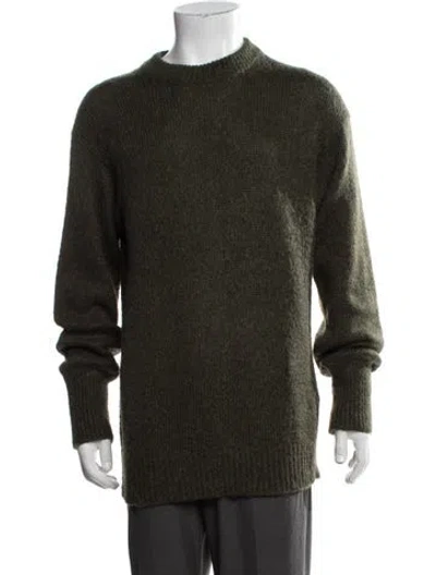Pre-owned Tibi Mock Neck Long Sleeve Pullover In Green