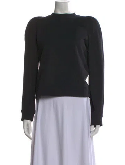 Pre-owned Tibi Mock Neck Long Sleeve Sweatshirt In Black