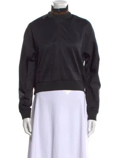 Pre-owned Tibi Mock Neck Long Sleeve Sweatshirt W/ Tags In Black