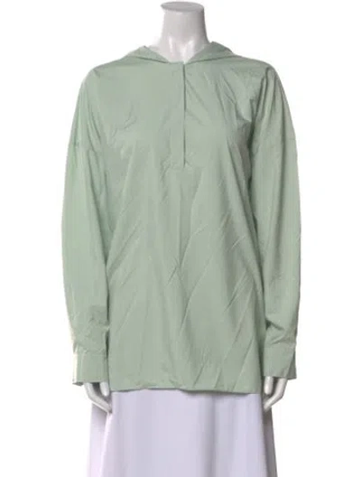 Pre-owned Tibi Mock Neck Long Sleeve Sweatshirt W/ Tags In Green