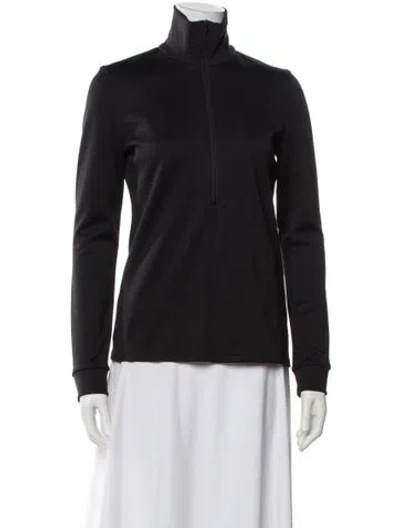 Pre-owned Tibi Mock Neck Long Sleeve Top In Black